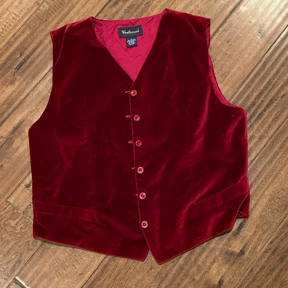 Red Velvet Vest | Mulberry size L